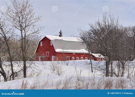 Old Red Barn In The Winter Stock Photo Image Of Memories 140732512