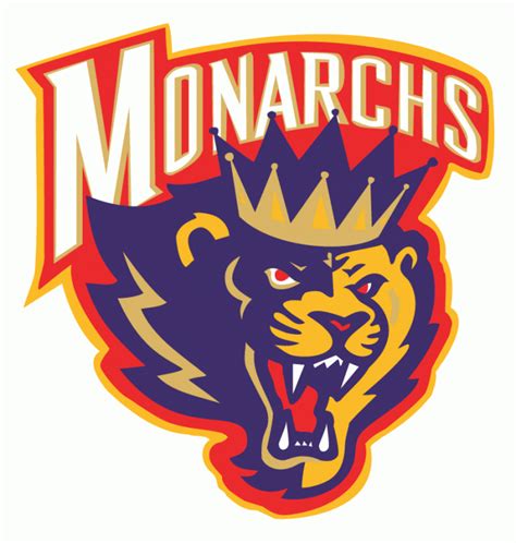 Carolina Monarchs Primary Logo 1996 A Fierce Lion Wearing A Crown