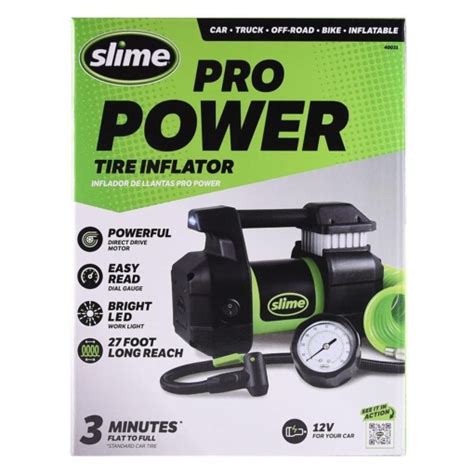 Slime 40031 Pro Power 12 Volt 150 Psi Tire Inflator