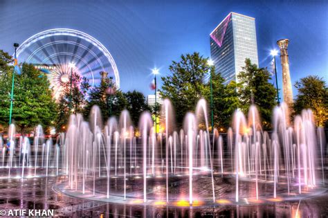 Atlanta Centennial Olympic Park Atlanta Ferris Wheel Vacation Road Trips