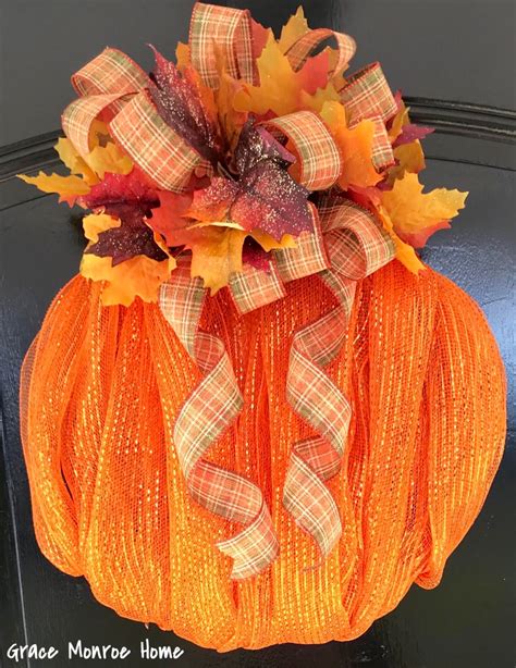 How To Make A Diy Fall Pumpkin Wreath Grace Monroe Home