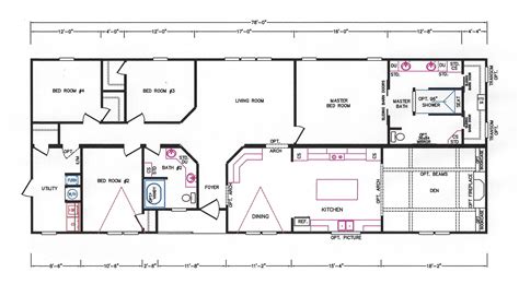 4 Bedroom Floor Plan K 3241 Hawks Homes Manufactured And Modular