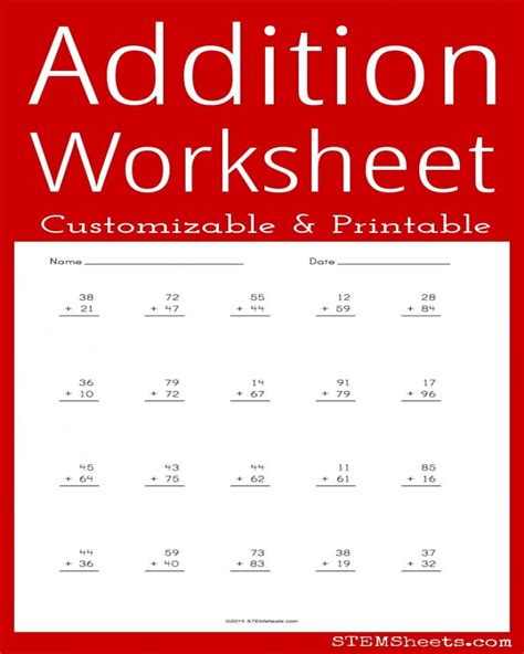 Addition Worksheet Generator Worksheets Addition Teacher Basic