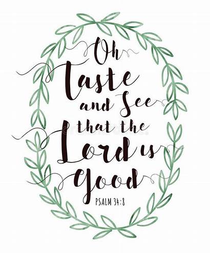 Bible Taste Lord Oh Scripture Calligraphy Printable