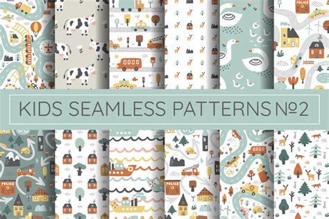 Kids Seamless Patterns 2 Graphic By Alonasavchuk84 · Creative Fabrica
