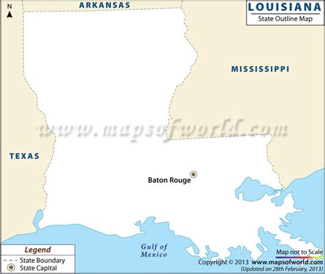 Blank Map Of Louisiana Louisiana Outline Map