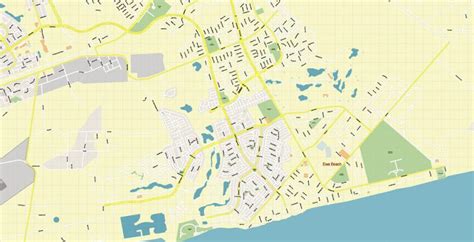 Honolulu Oahu Hawaii Us Pdf Vector Map Accurate High Detailed City Plan