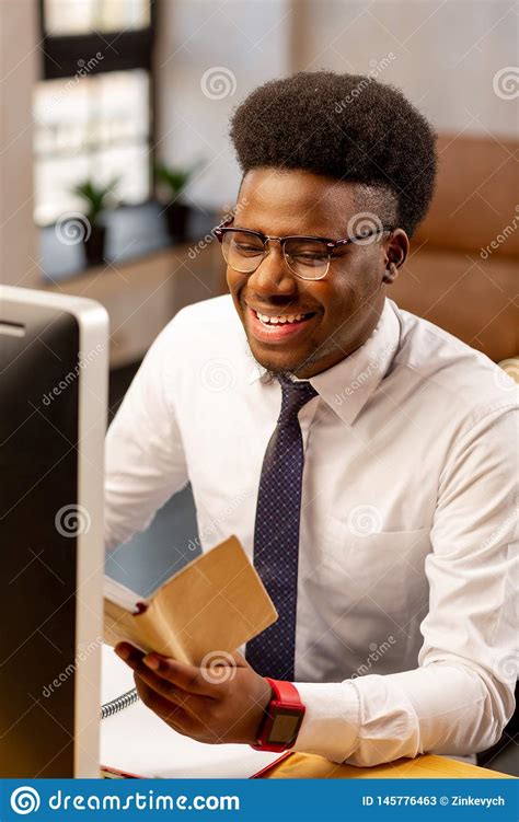 Positive African American Man Being In A Good Mood Stock Image Image