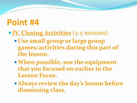 Ppt The Four Point Lesson Plan Powerpoint Presentation Free Download