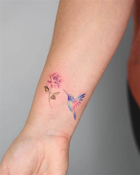 24 Hummingbird Rose Tattoo Shauneycohan