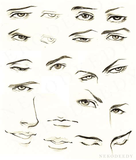 Outline the outside of the eyes, the eyelid, and the iris in perspective. Tutorial - Eyes Male for Manga by nekodeedy (doesn't seem real manga to me though) | Eye drawing ...