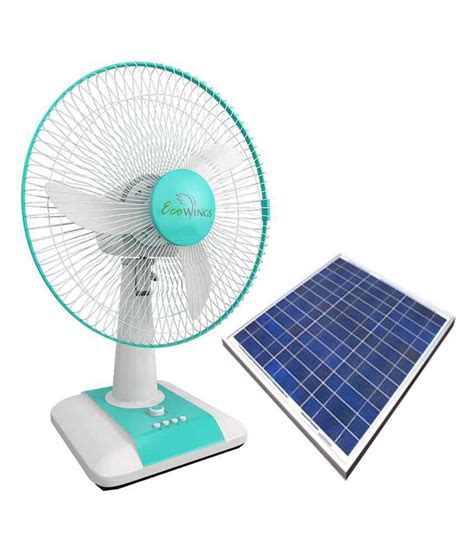 Eco Wing 16 Inch Hybrid Solar Table Fan With Solar Panel Price In India