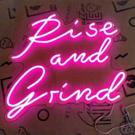 rise and grind neon sign by custom neon®