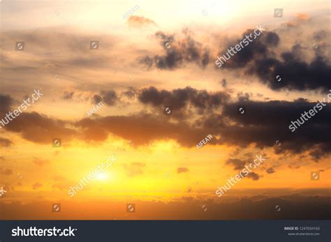 Sunset Sunrise Clouds Light Rays Other Stock Photo 1247034163