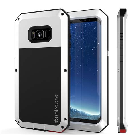 Galaxy S8 Plus Case Punkcase Metallic White Shockproof Slim Metal Ar