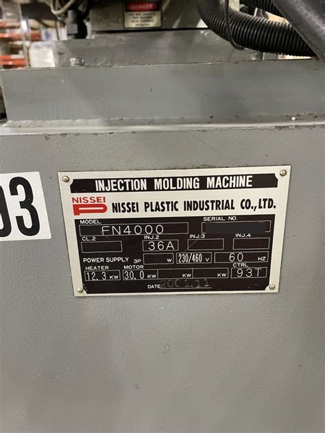 Used Nissei Fn 4000 36a Injection Molding Machine 8072476