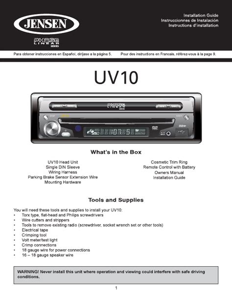 Kindly say, the jensen uv10 wiring. Jensen Car Video System UV10 User's Guide | ManualsOnline.com