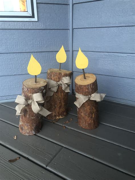 Wood Candles Diy Christmas Crafts For Kids Christmas Crafts