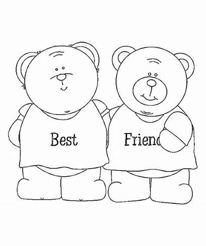 Coloring Friends Pages Teddy Bear Printable Friend