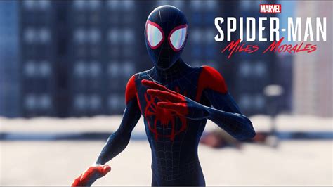Spider Man Miles Morales Into The Spider Verse Suit Free Roam