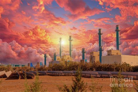 Renewable Energy Power Plants Digital Art By Benny Marty Fine Art America