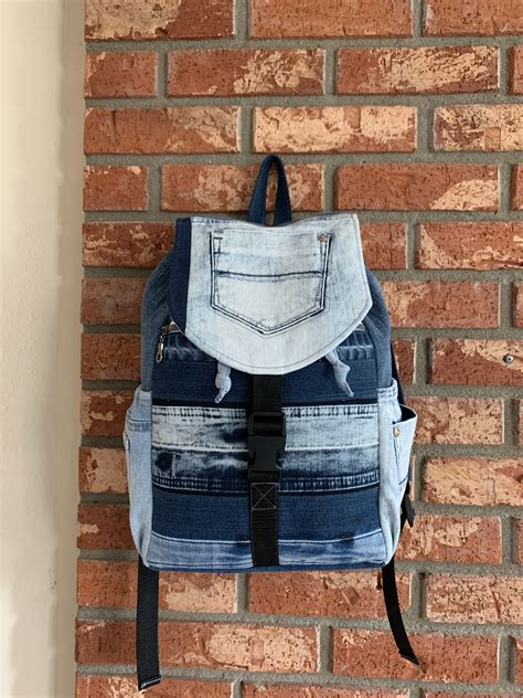 Recycled Jean Backpack Recycle Jeans Recycled Denim Denim Fashion
