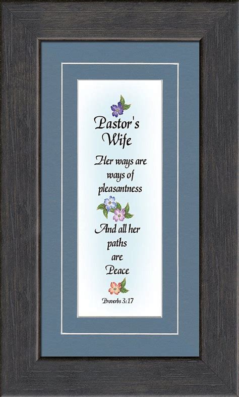 Pastor Wife Inspiration Saying Based On Scripture Framed Gift For Clergy Appreciat Pastors