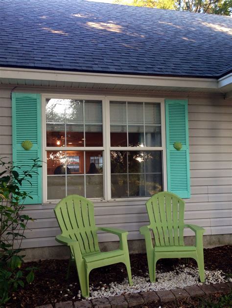 Country living editors select each product featured. Turquoise | Aqua beach house exterior shutters - AFTER ...
