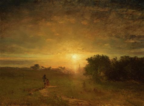 Golden Sunset 1862 Painting By George Inness