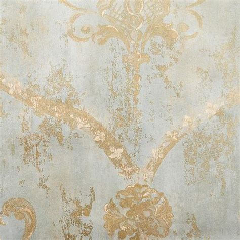 Norwall Wallpaper Gold Regal Damask On Aqua Textured Background Price