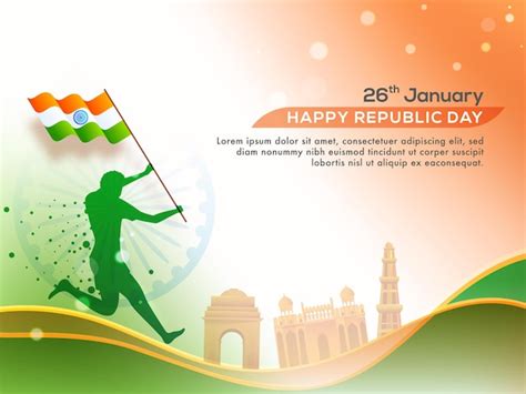 Premium Vector 26th January Republic Day Poster Design With