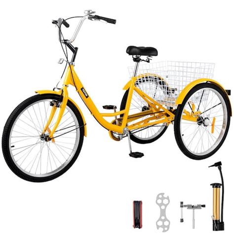 Vevor Adult Tricycle 1 Speed Cruise Bike 20 In Tricycle Adult Bike With Large Size Basket 3