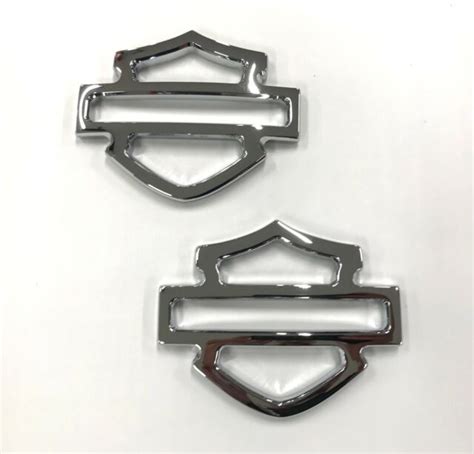 Harley Cvo Custom Metal Tank Emblems Show Chrome Finish Set Of 2 Ebay