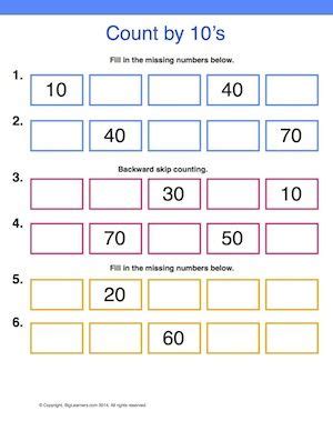 Worksheet Count By 10 S Practice Forward And Backward Skip Counting