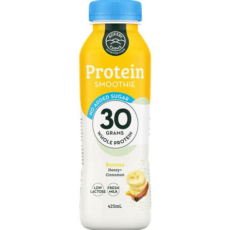 Rokeby Farms Protein Smoothie Banana Honey Cinnamon 425ml Woolworths