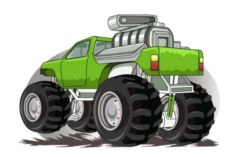 Cartoon Monster Truck In Mud