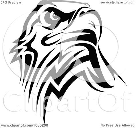 Royalty Free Vector Clip Art Illustration Of A Black And White Eagle