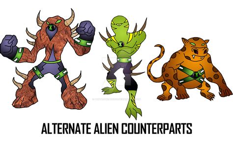 Alternate Alien Counterparts By Poptropica123123 On Deviantart Ben 10