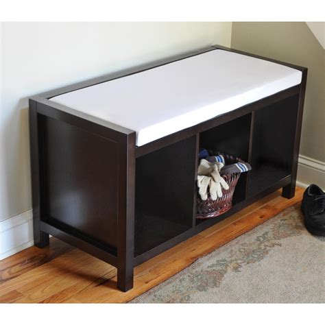 This storage bench has quite a few uses outside of an entryway. Open Storage Entryway Bench with Cushion - 194749, Living ...