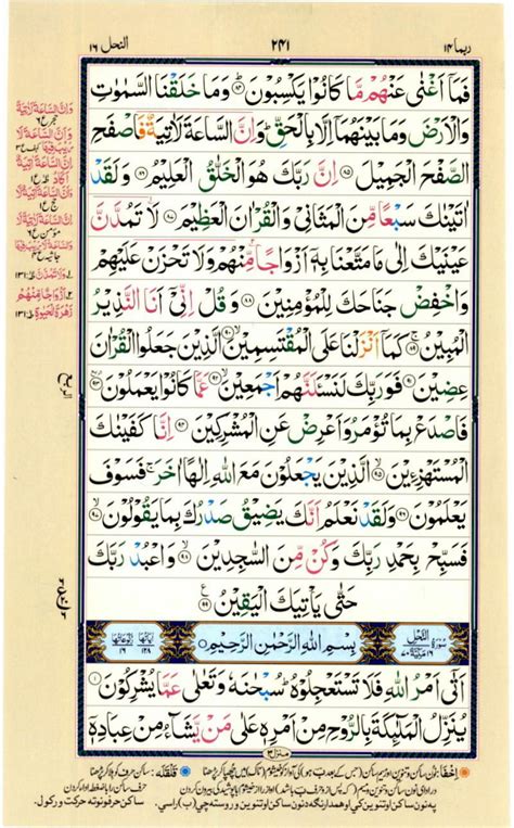 Reading Al Quran Part Chapter Siparah 14 Page 241