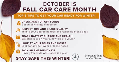 Drive Safe With These Fall Car Care Month Tips Mercedes Benz Of West