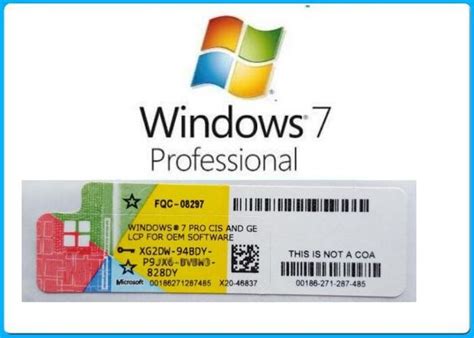 Microsoft Windows 7 Product Key Code Win7 Professional Genuine Oem