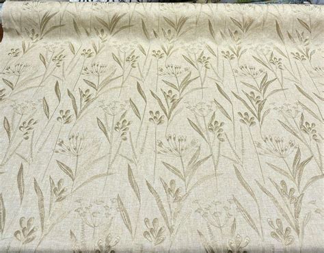 Lau Yellow Dandelion Embroidered Floral Swavelle Linen Fabric Etsy