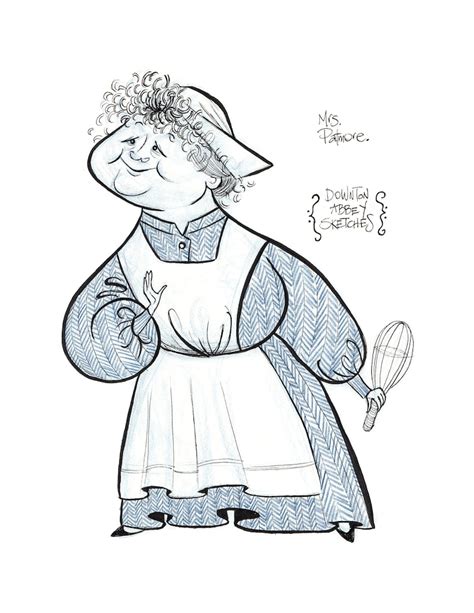 Illustration Of Mrs Patmore From Downton Abbey Etsy Canada