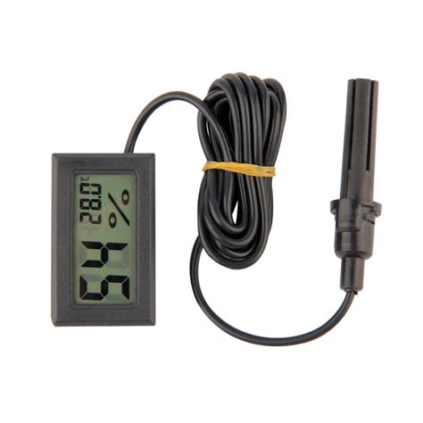 Mini sonda lcd digital termômetro higrômetro medidor de umidade
