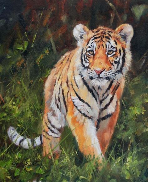 Artist David Stribbling Leopard Painting Tiger Painting Oil Painting
