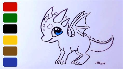 How To Draw A Baby Dragon Part 4 Slow Version Youtube