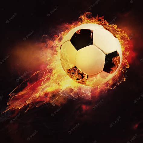 Premium Photo Fire Ball Abstract Sport Soccer And Football Backgrounds