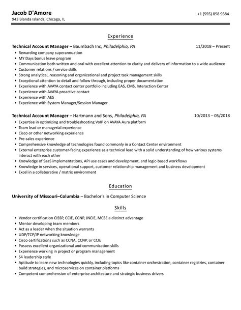 Technical Account Manager Resume Example For Resume Worded Cloud Images And Photos Finder