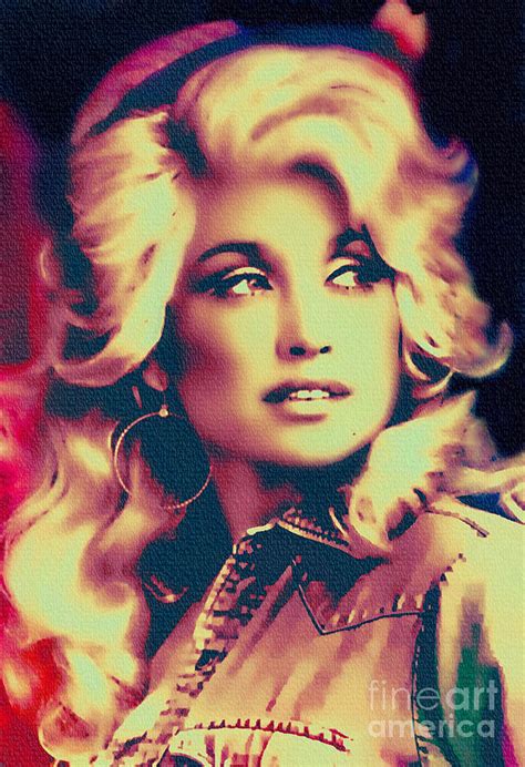 Dolly Parton Vintage Painting Painting By Ian Gledhill Pixels